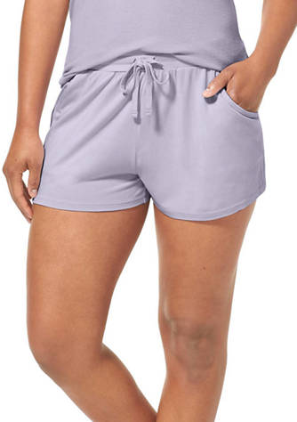 Casual Elastic Drawstring Lounge Pajama Shorts with Pockets ALWAYS Women's French Terry Shorts 