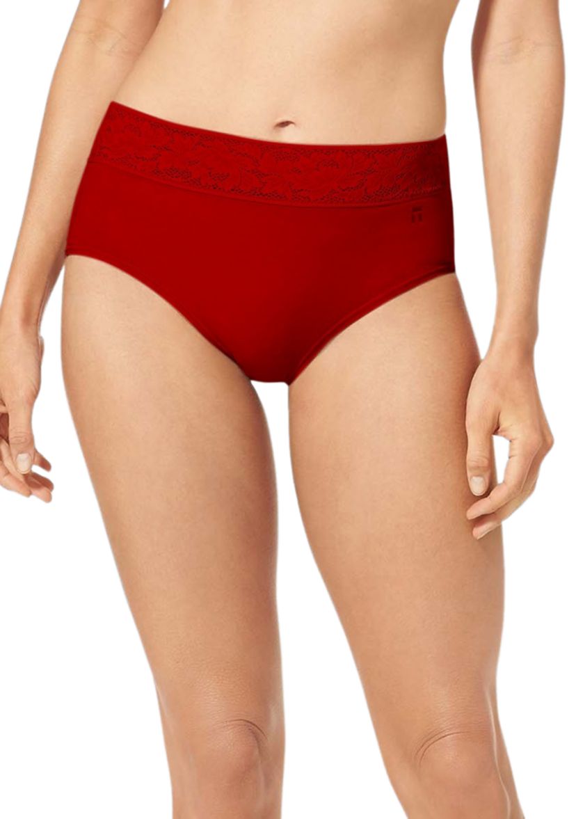 Lace Waist High Rise Brief Panty