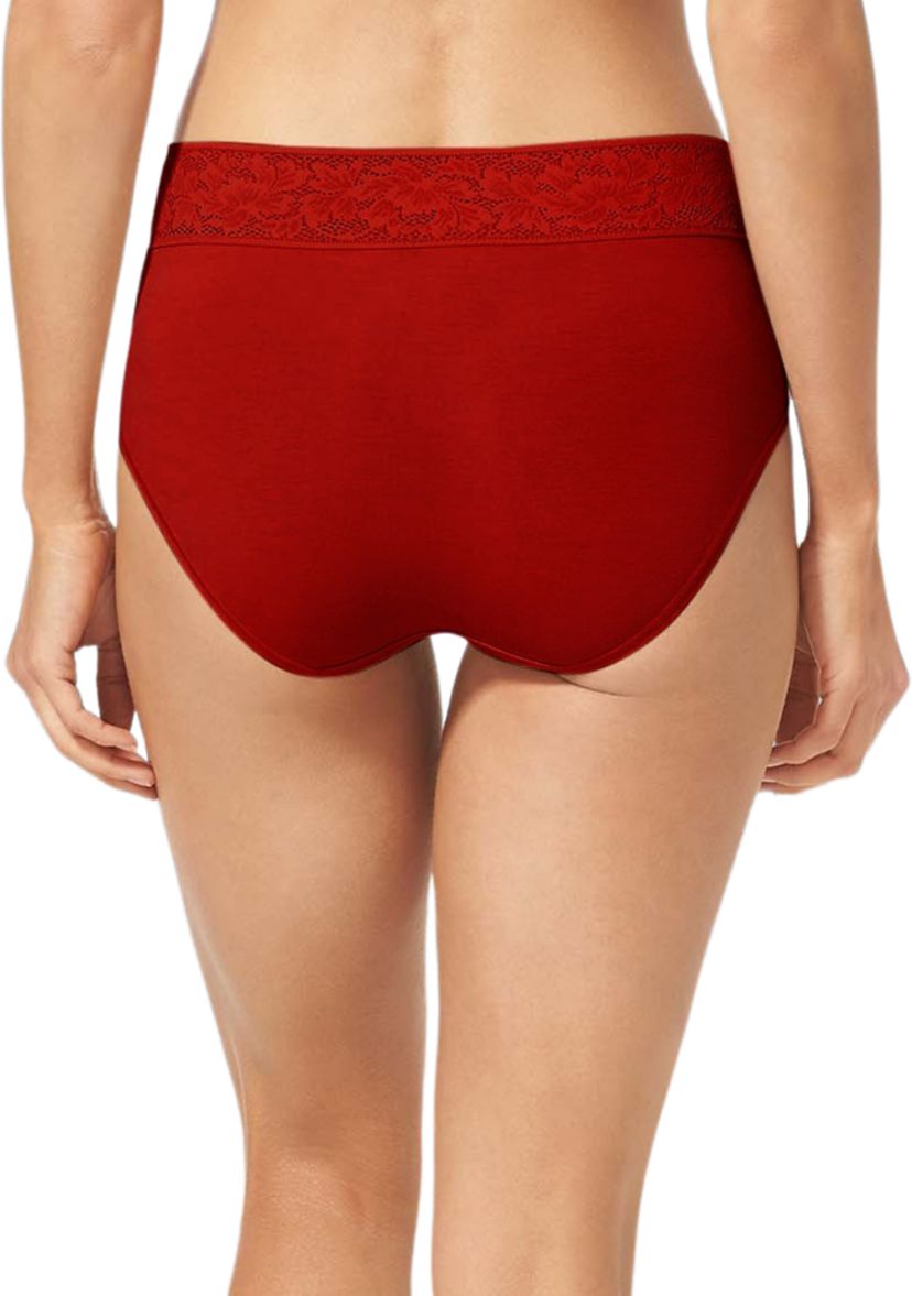 Lace Waist High Rise Brief Panty