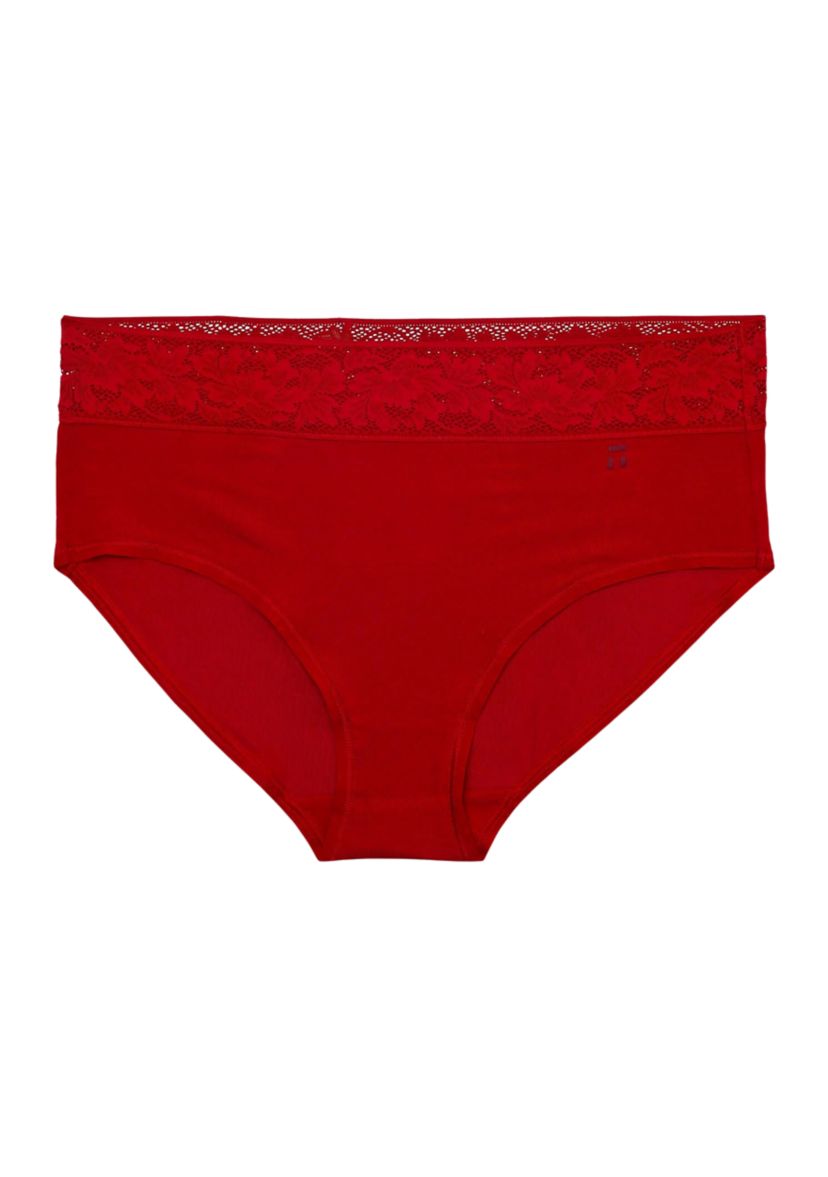 Lace Waist High Rise Brief Panty
