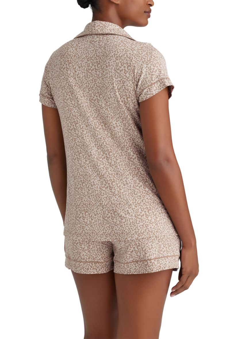 Downtime Short Sleeve Shirt and Short Pajama Set 