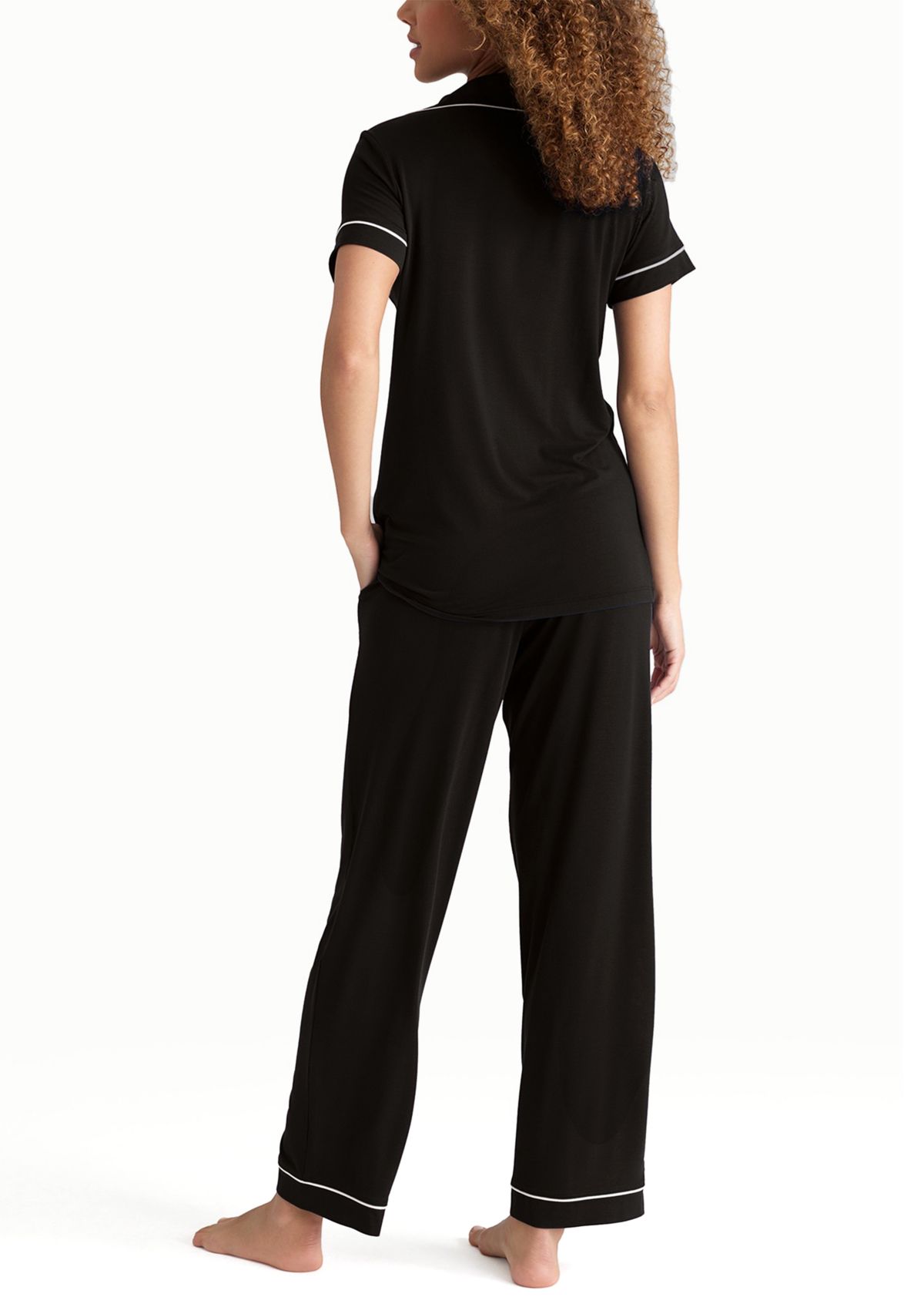   Downtime Short Sleeve Shirt and Pant Pajama Set 