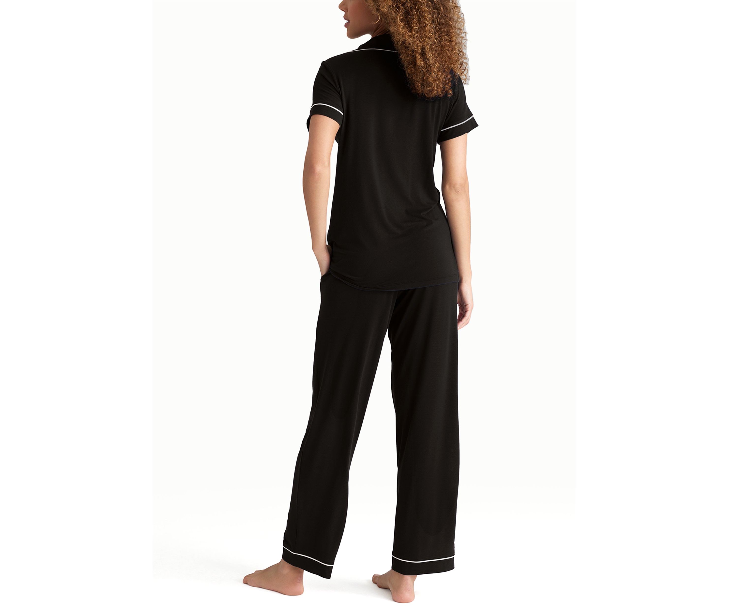   Downtime Short Sleeve Shirt and Pant Pajama Set 