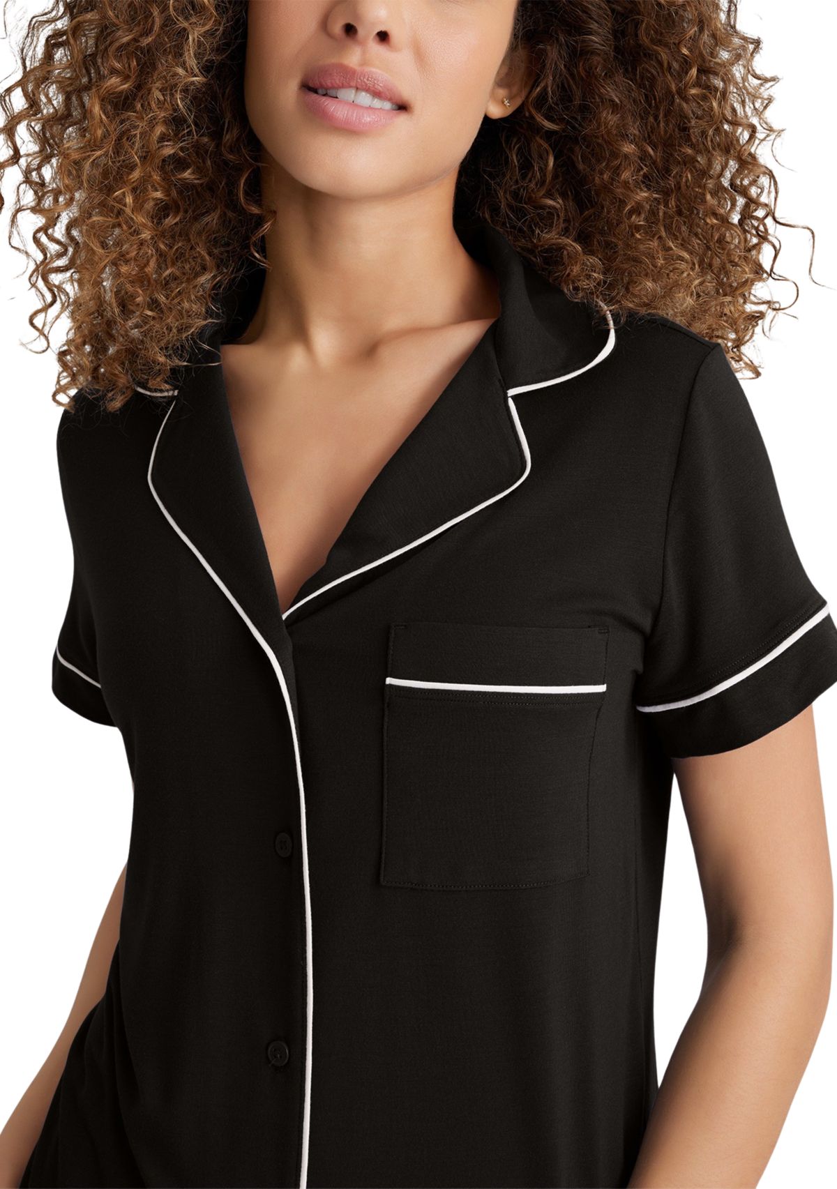   Downtime Short Sleeve Shirt and Pant Pajama Set 