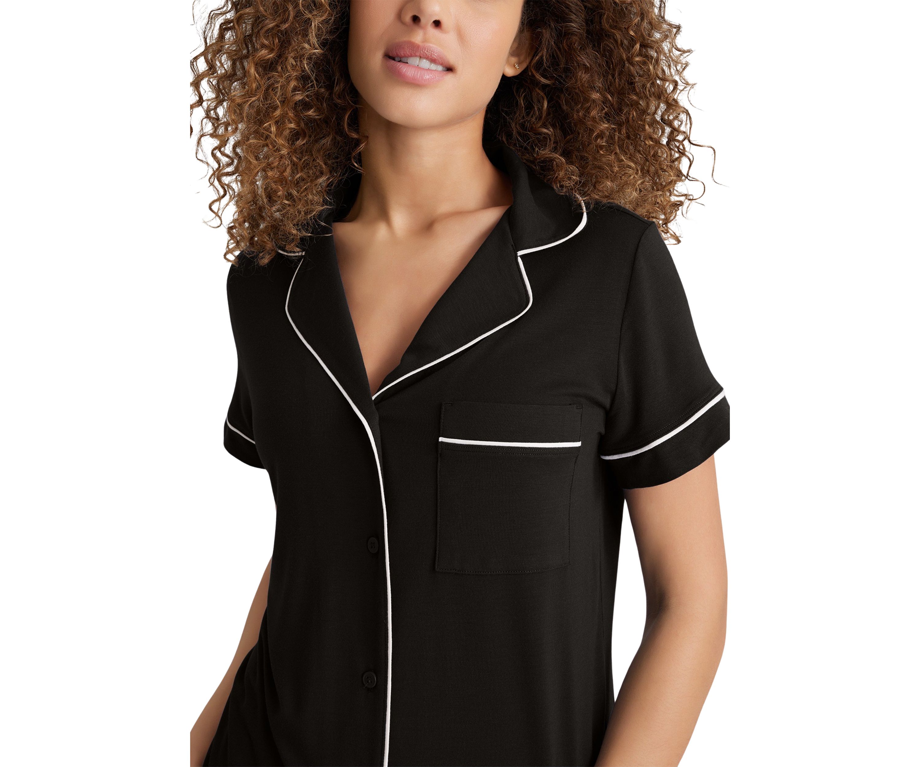   Downtime Short Sleeve Shirt and Pant Pajama Set 