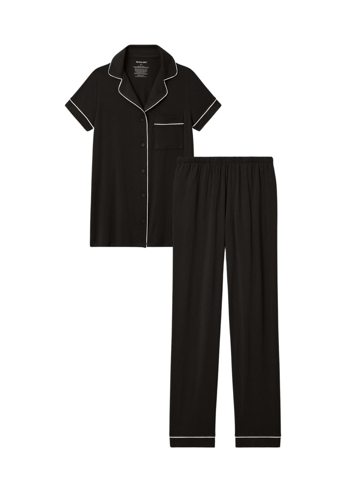   Downtime Short Sleeve Shirt and Pant Pajama Set 
