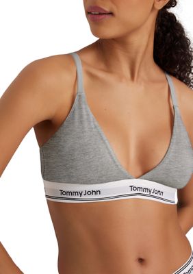 Tommy John Women's Signature Cotton Logo Light Lined Bralette