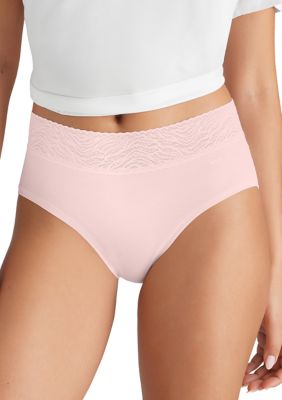 Tommy John Women's Cool Cotton High Rise Lace Briefs, XL