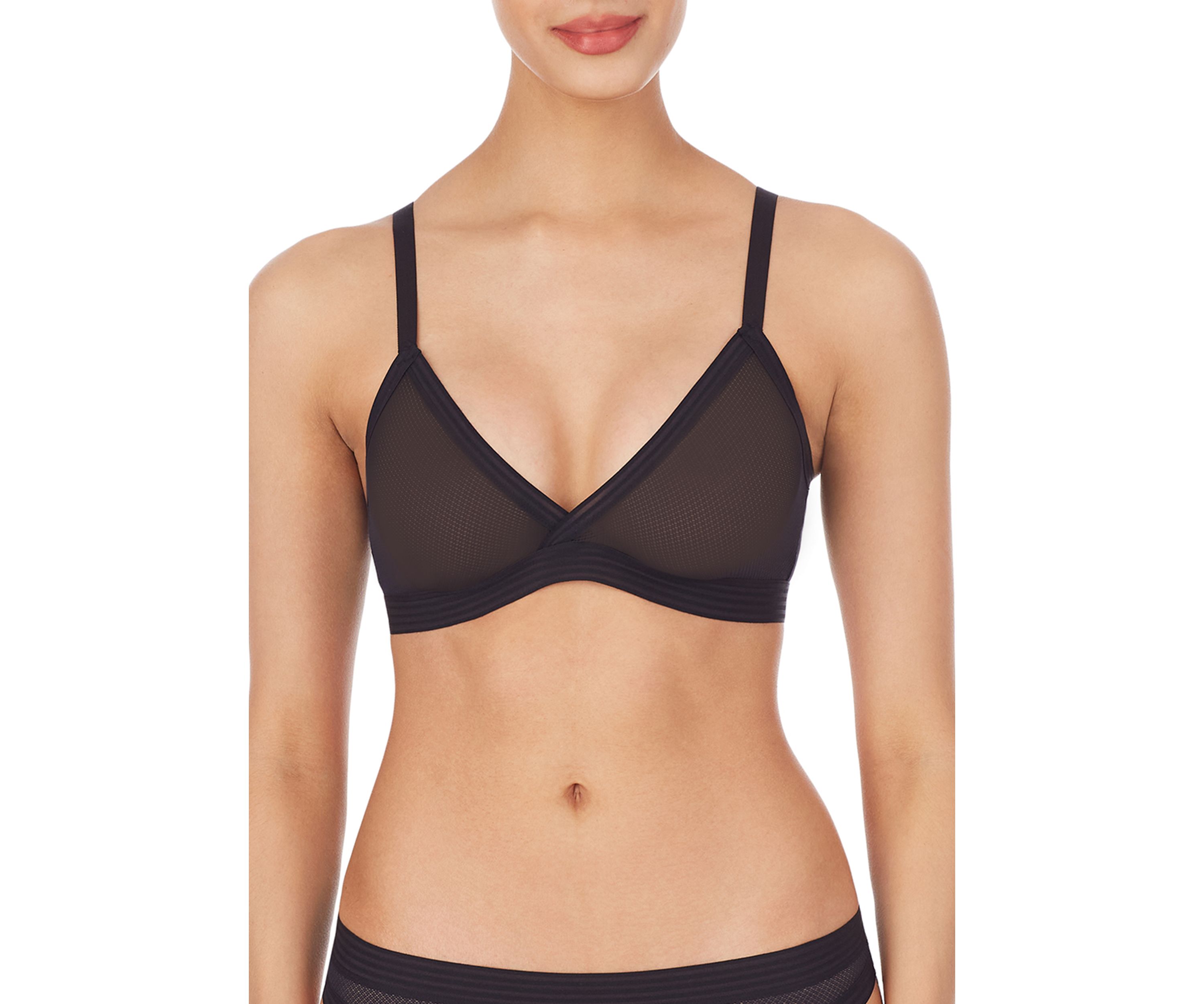 Sheer Stripe Triangle Bralette 