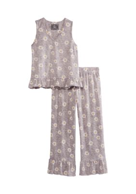 PJ Couture 2 Piece Whisper Ruffle Capri Pajama Set | belk