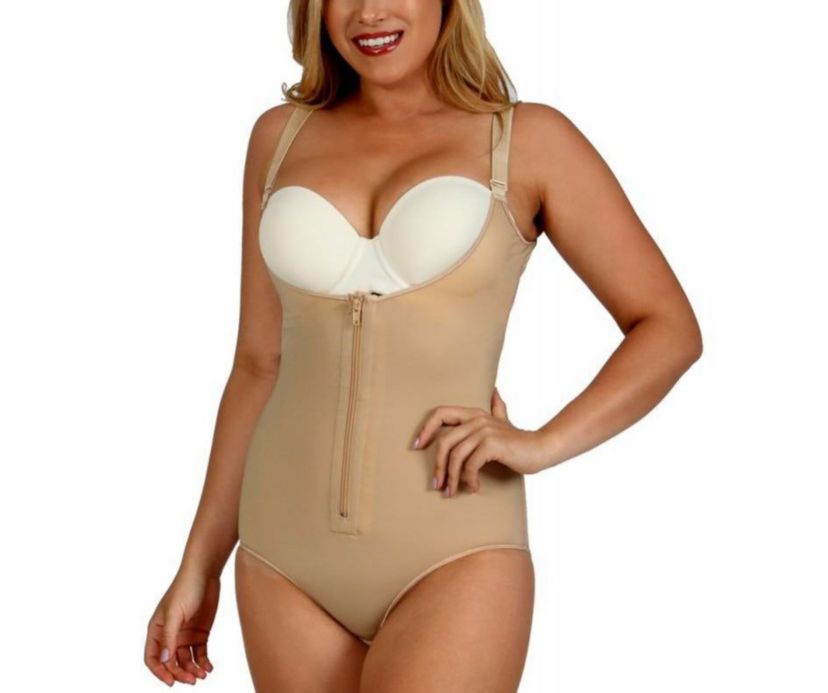 Undebust Front Zip Bodysuit