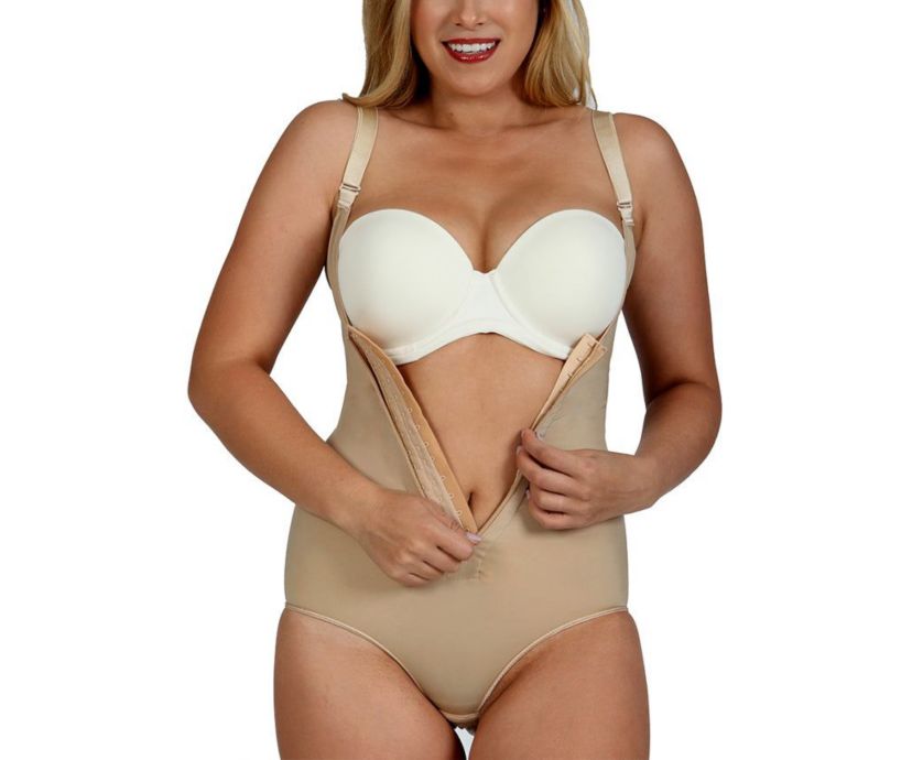 Undebust Front Zip Bodysuit