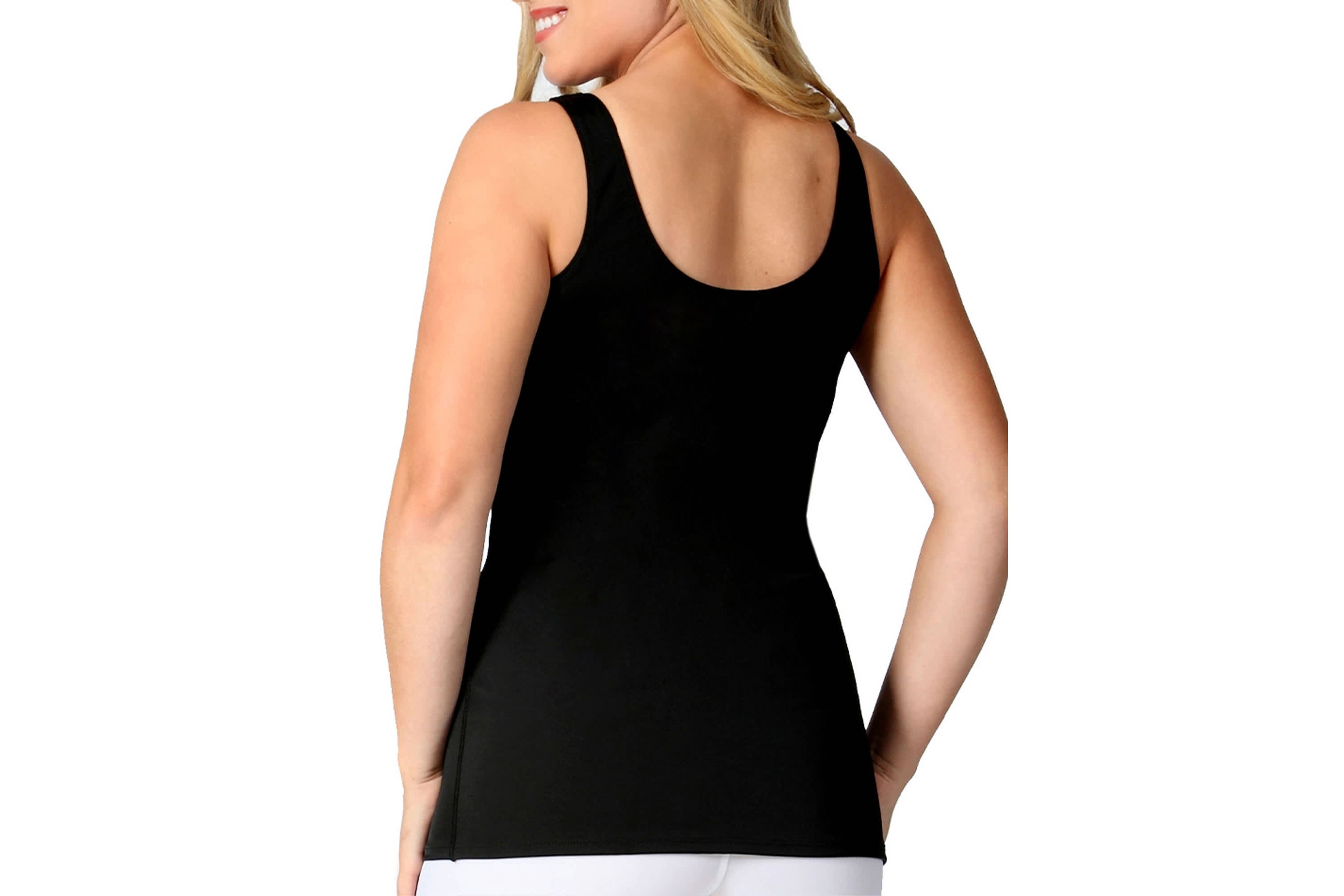 Scoop Neck Front Zip Tank Top