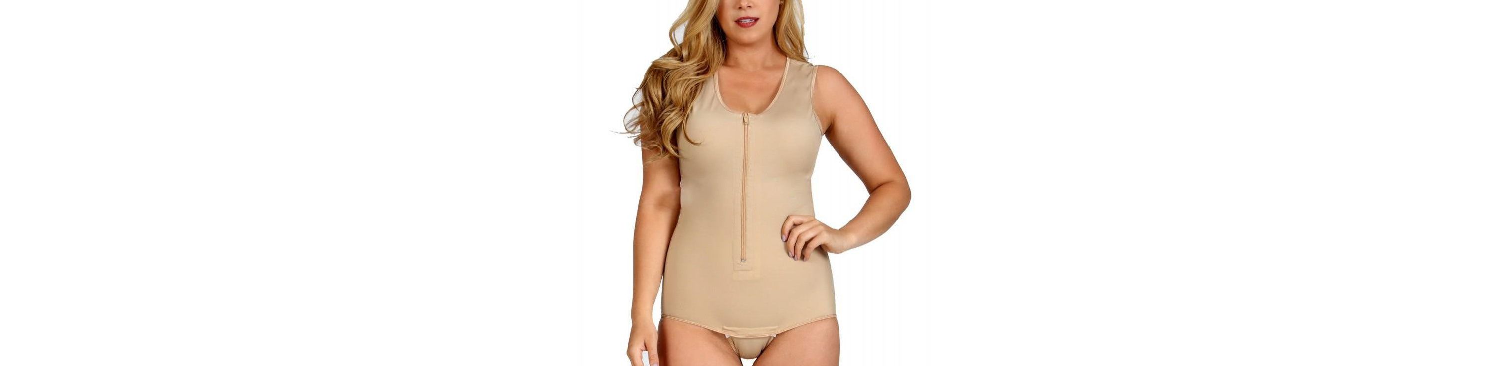 High Back Zip Front Tank Bodysuit