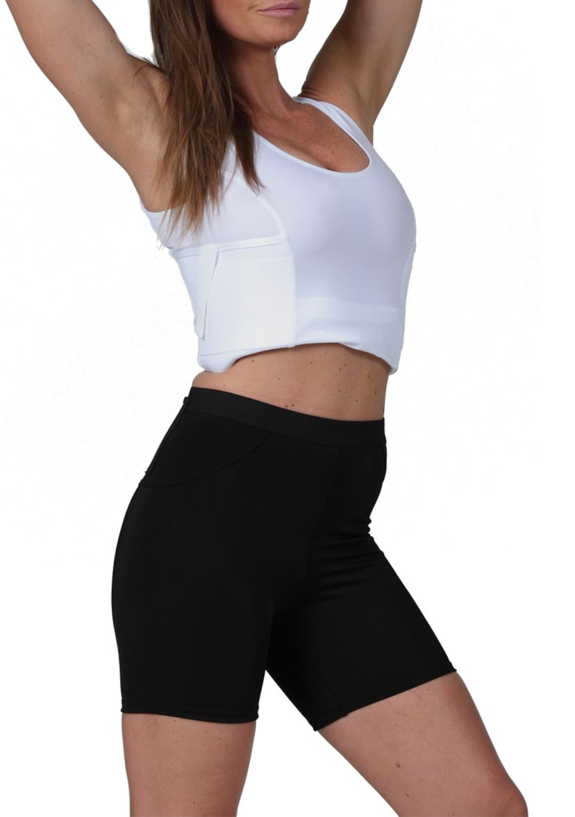 Scoop Neck Front Zip Tank Top