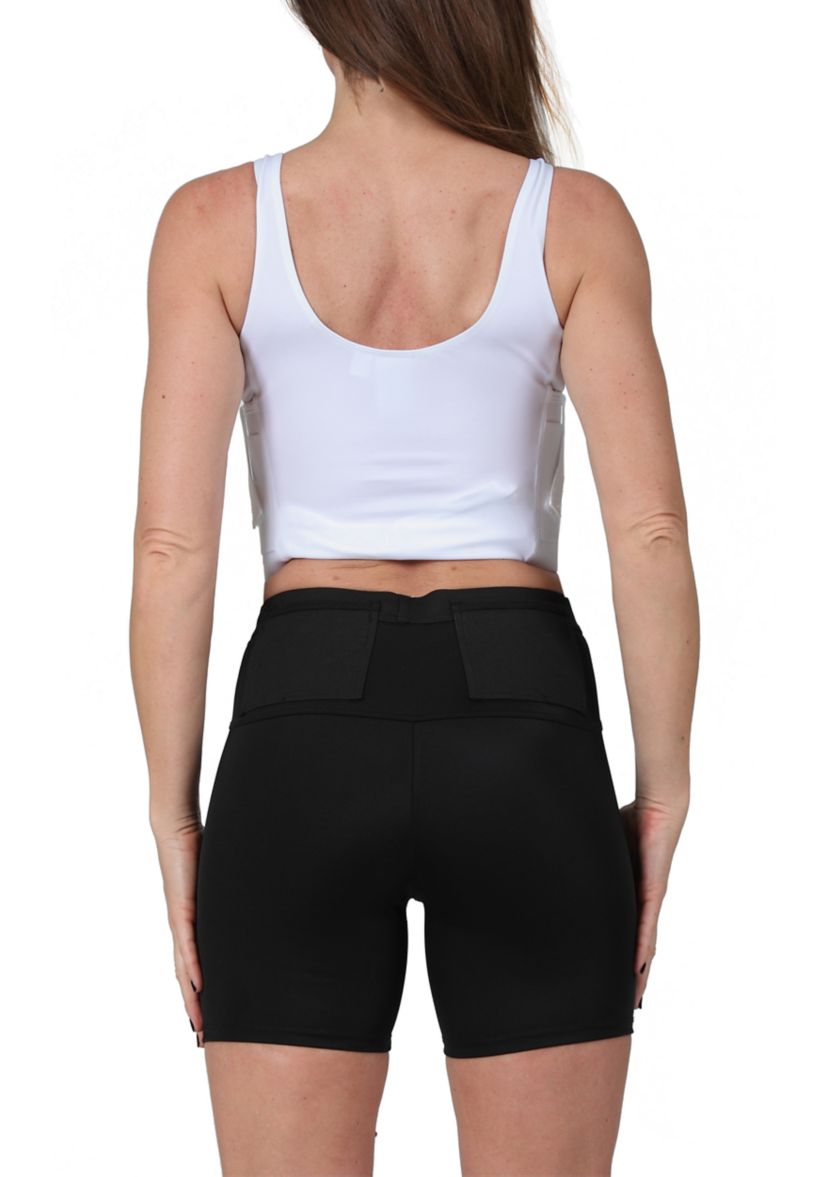 Scoop Neck Front Zip Tank Top