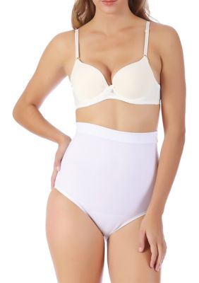 InstantFigure Women's Hi waist Slimming Panty, White