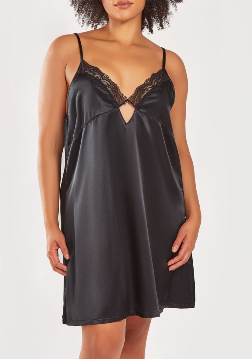 Womans Plus Sizes Silky Center jeweled Chemise Night Gown