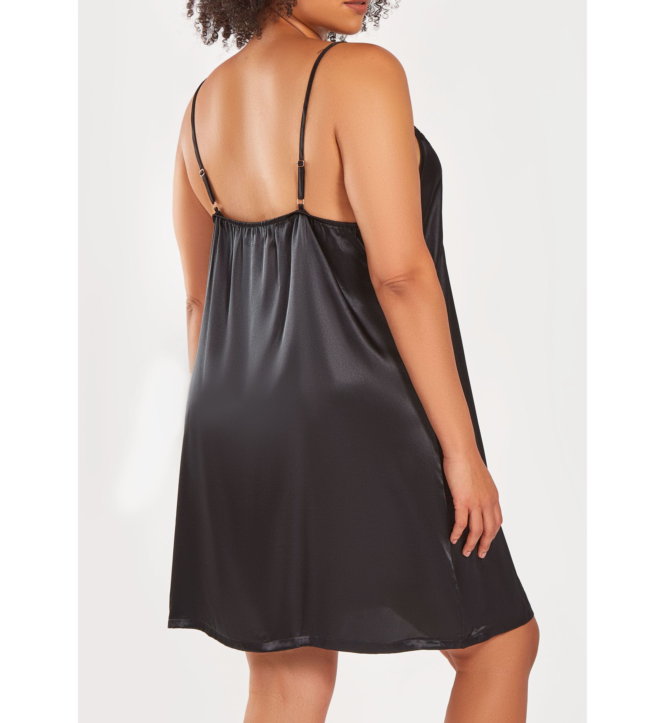 Womans Plus Sizes Silky Center jeweled Chemise Night Gown