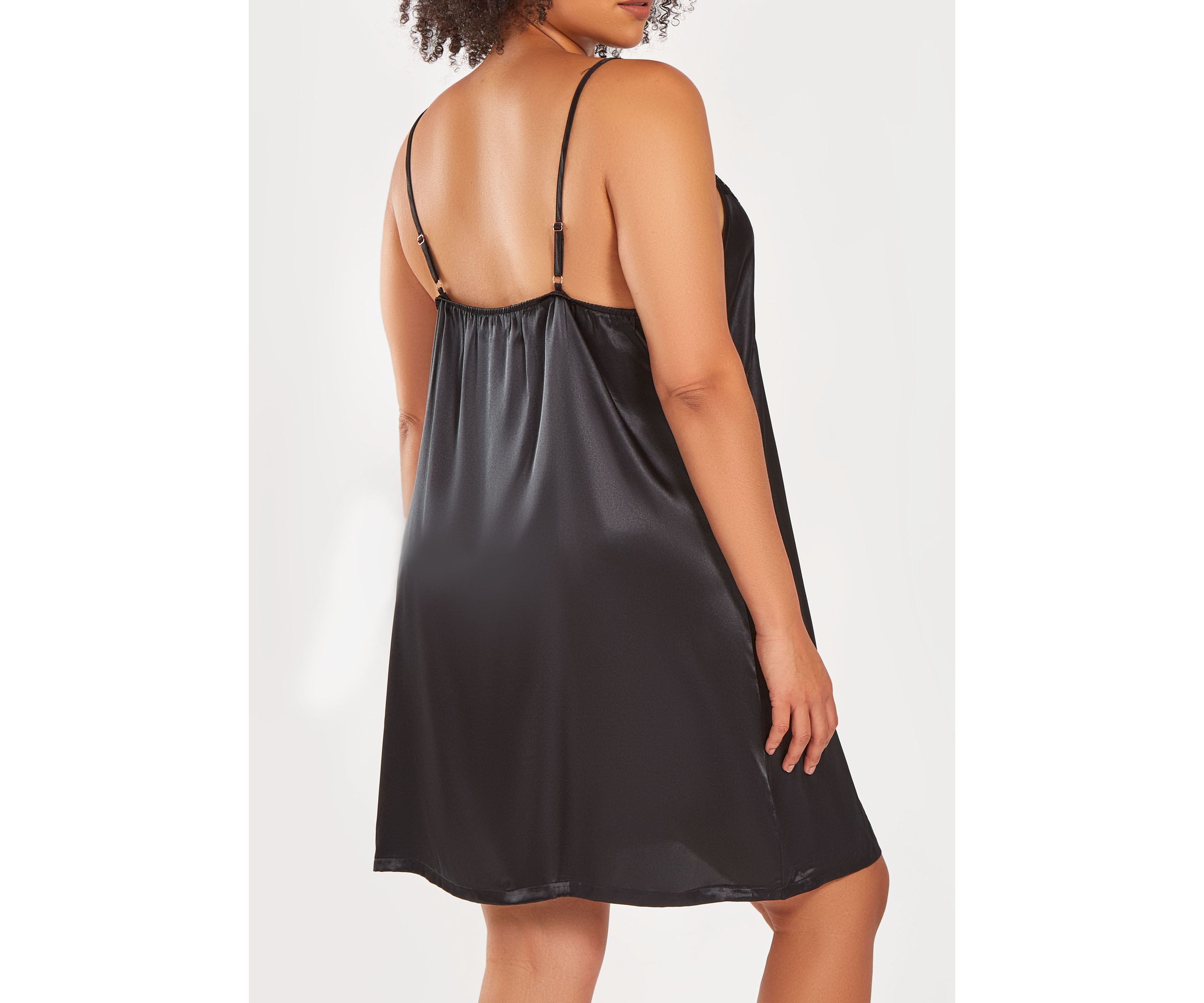 Womans Plus Sizes Silky Center jeweled Chemise Night Gown