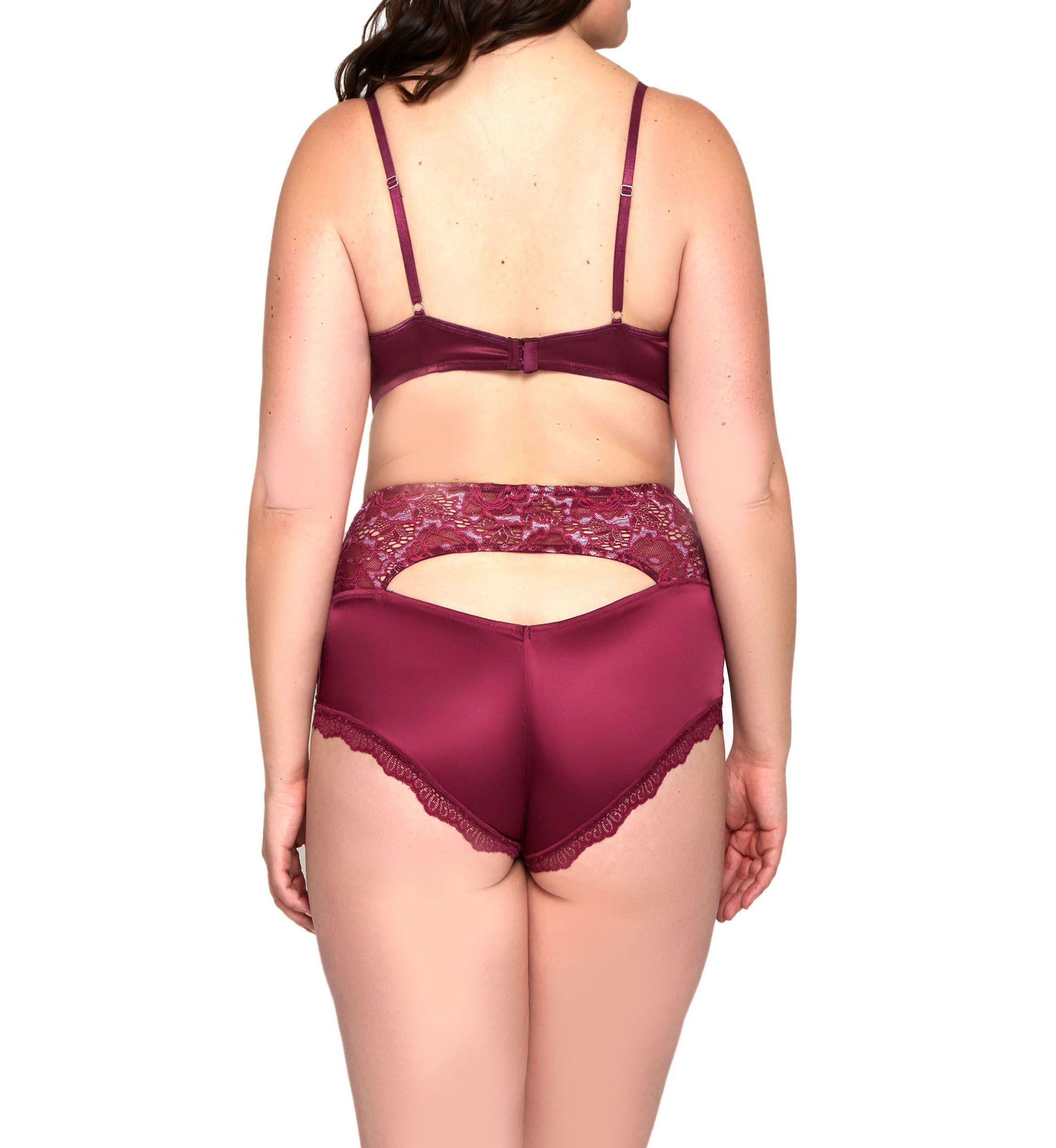 Womens Plus Size 2pc Bralete and Panty Lingerie Set