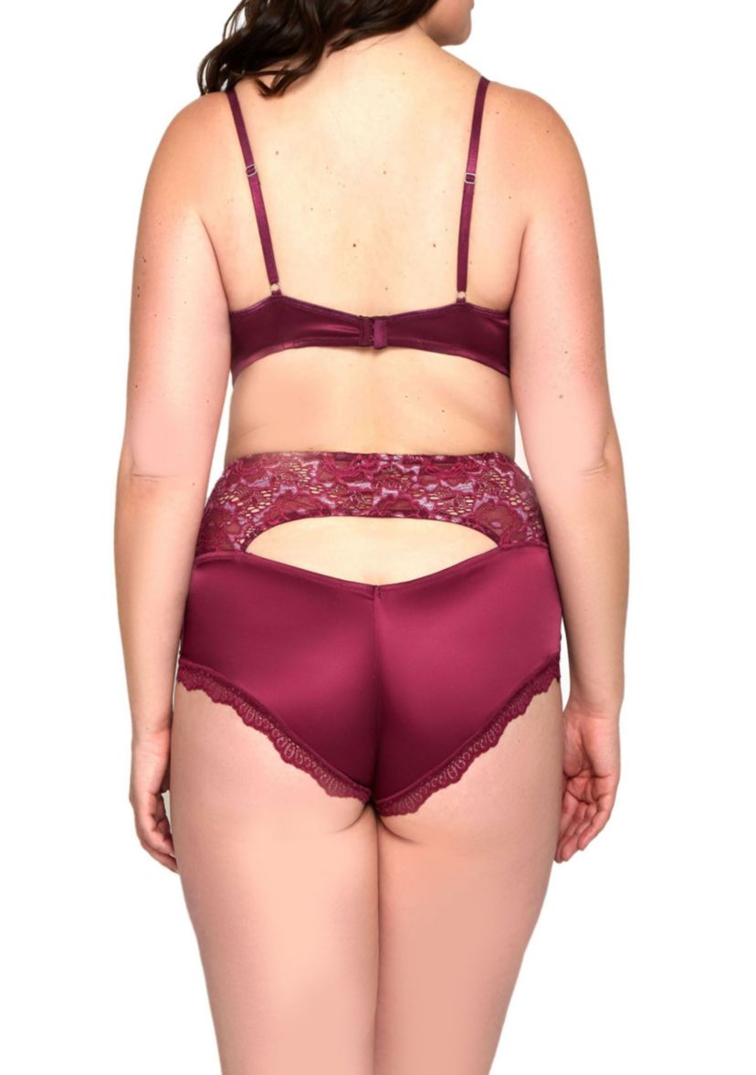iCollection Womans Plus Size 2pc Bralete and Panty Lingerie Set