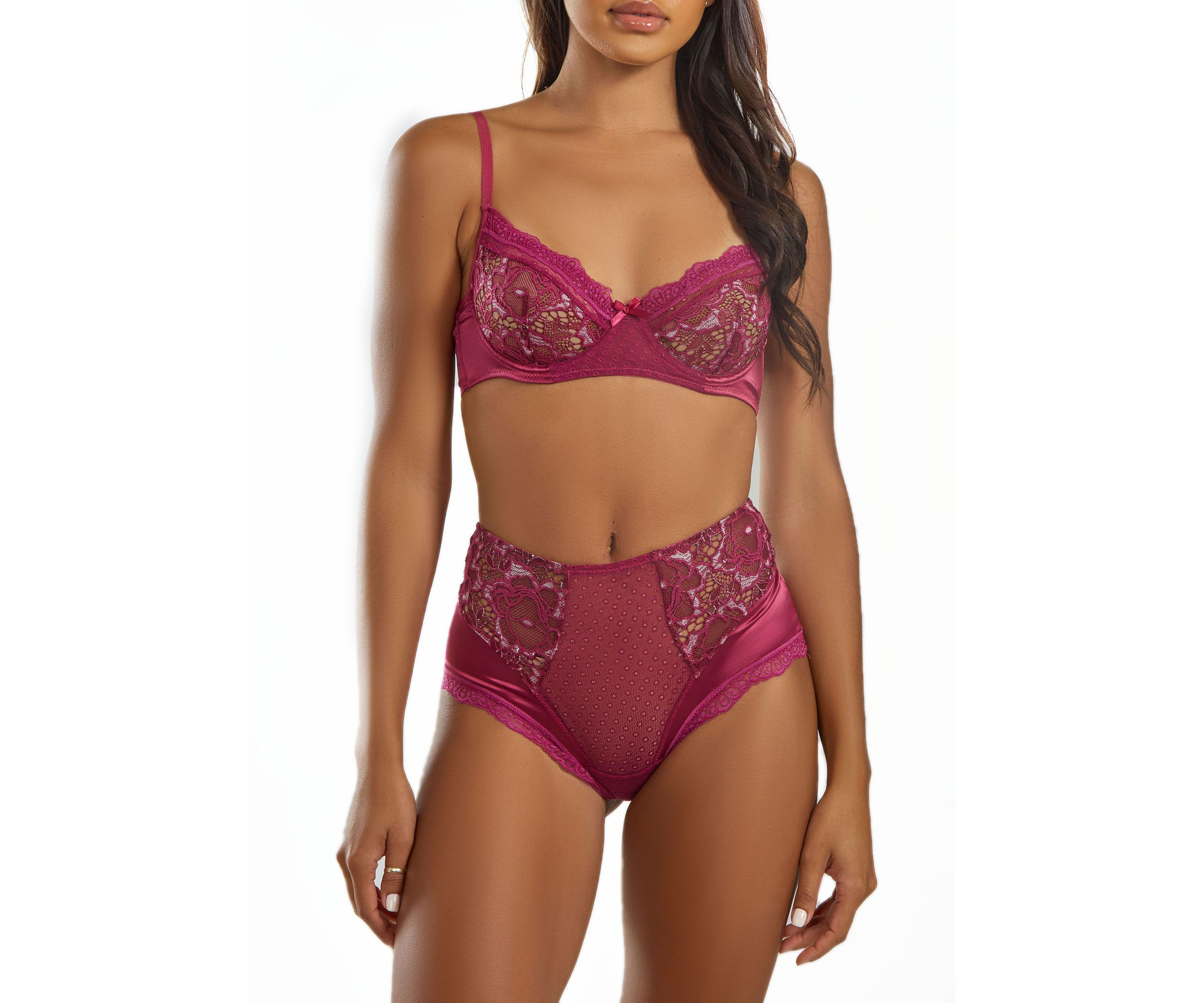 iCollection Womans 2pc Bralete and Panty Lingerie Set