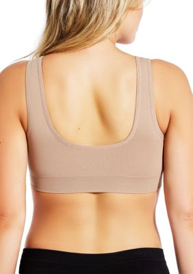 Yogalicious Longline Seamless Sports Bra with Strappy Back in Gray