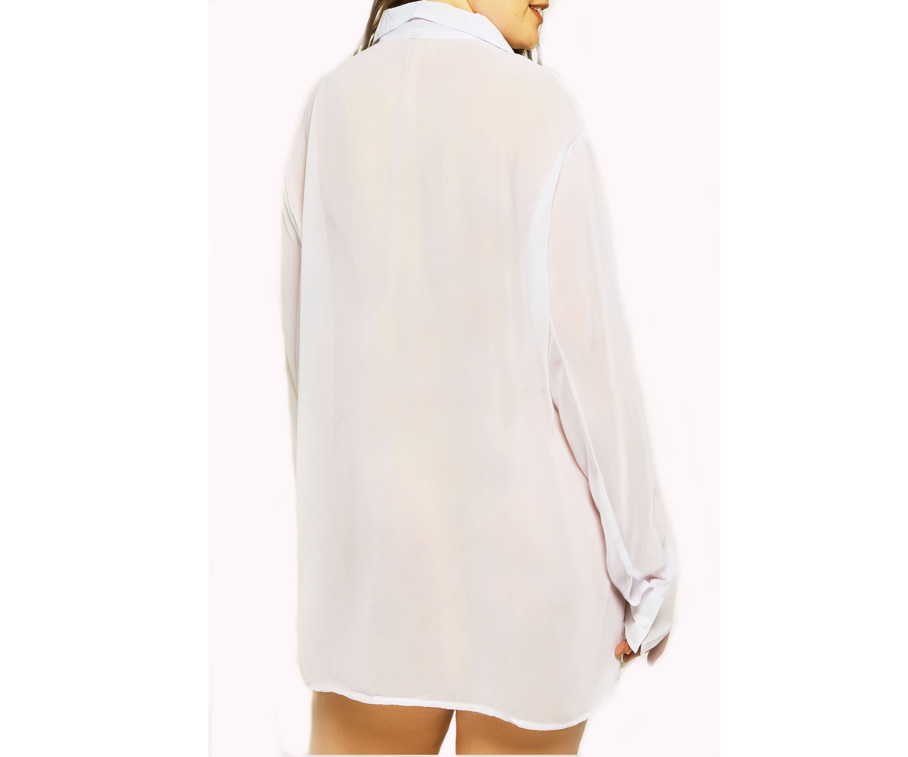 London Sheer Button Down Shirt- Size up for an oversized Sleep or Beach Cover up!