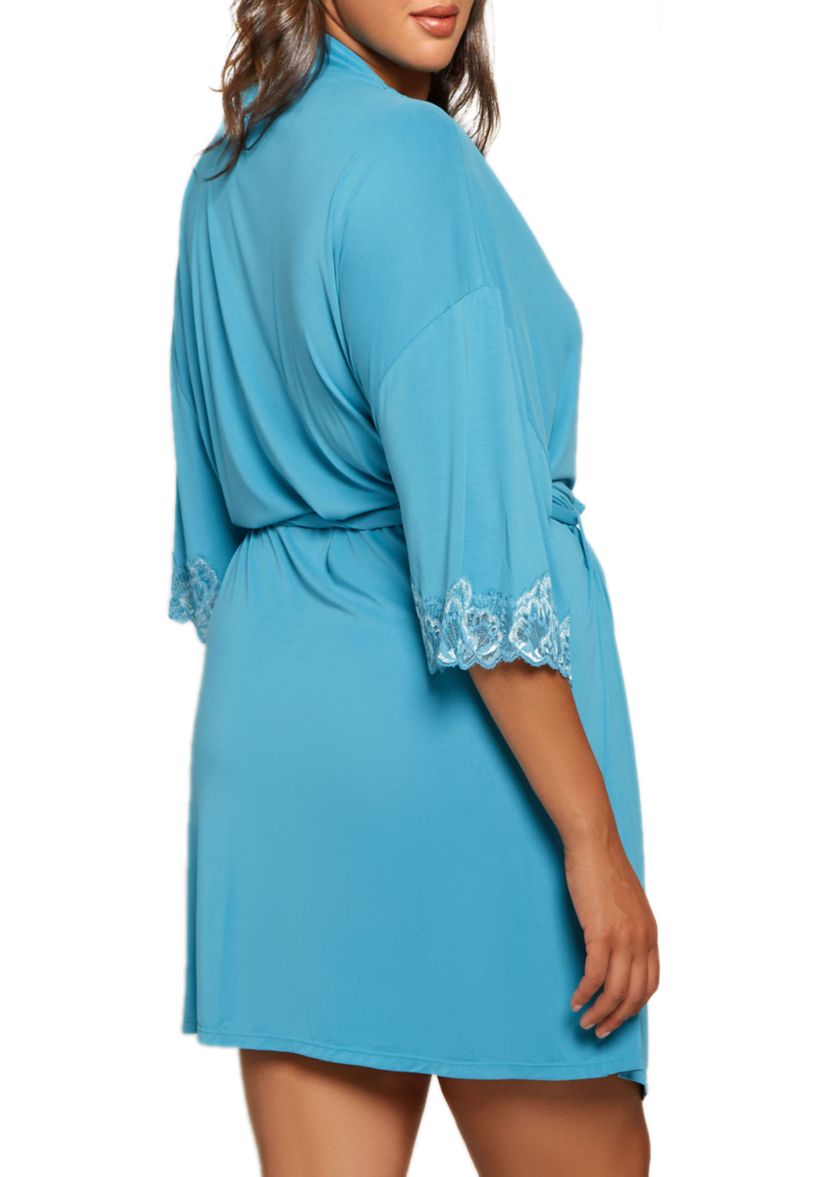 Joslyn Soft Lace Trimmed Robe