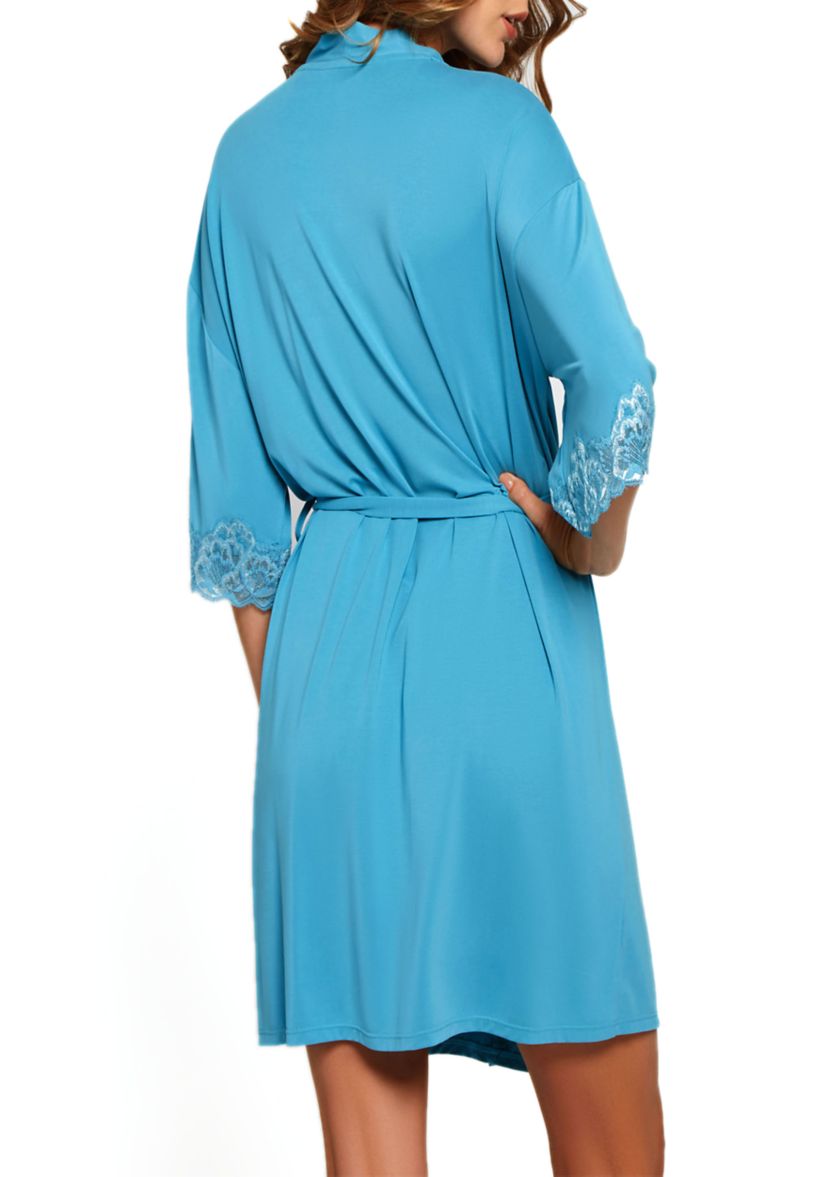 Womens Joslyn Soft Lace Trimmed Robe