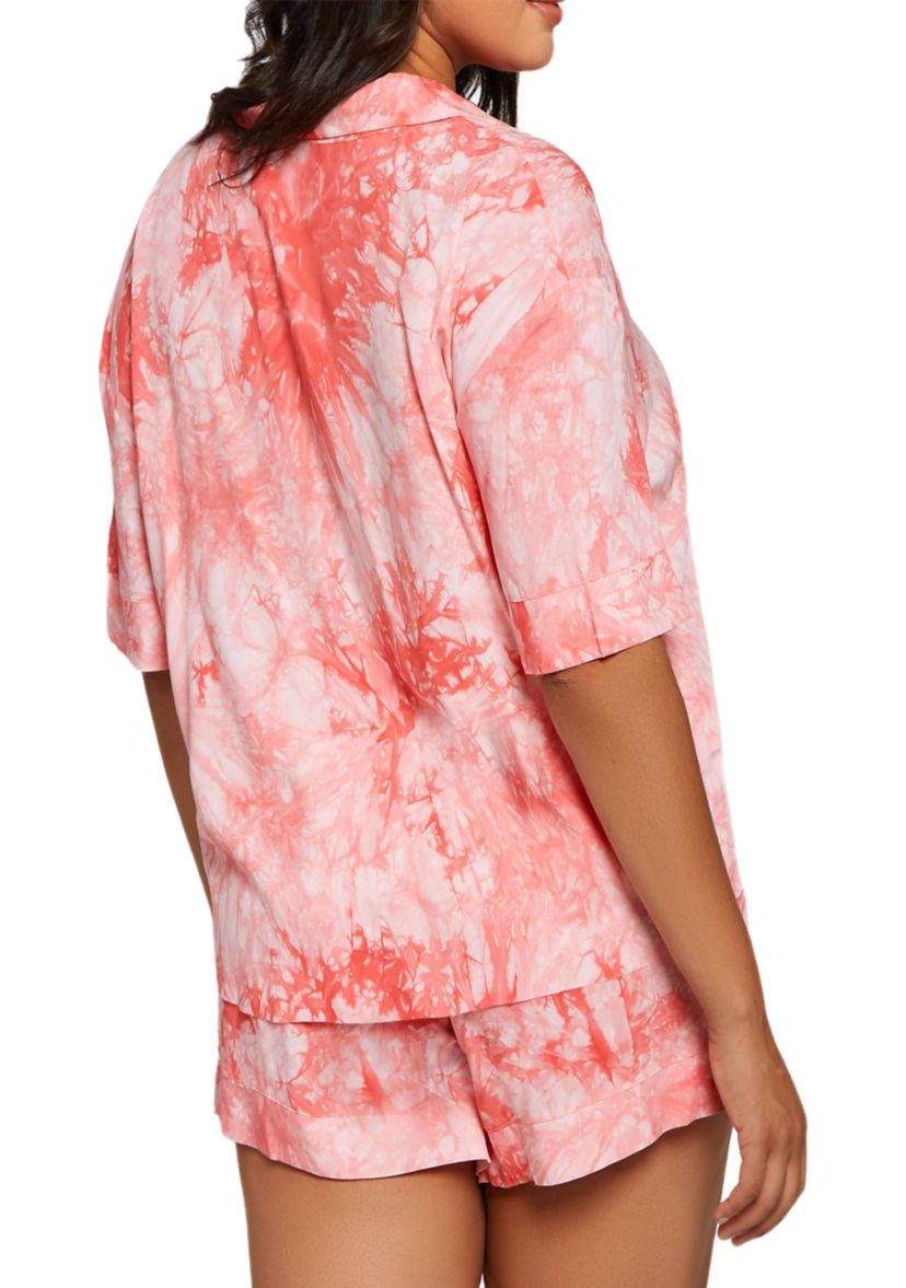 Plus Size Lola Tie-Dye Rayon Pajama Shorts Set