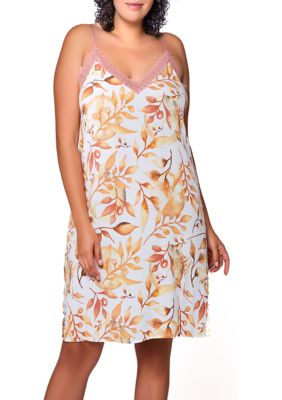 iCollection Women's Julie Plus Size Soft Rayon and Lace Chemise, 3X