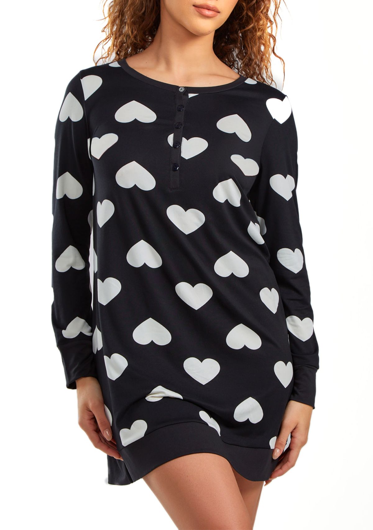 Kindred Heart Modal Sleep Top/Dress with Button Down Top in Comfy Cozy Style