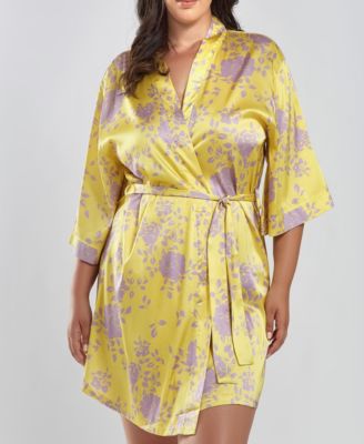 Fiona Plus Satin Print Robe