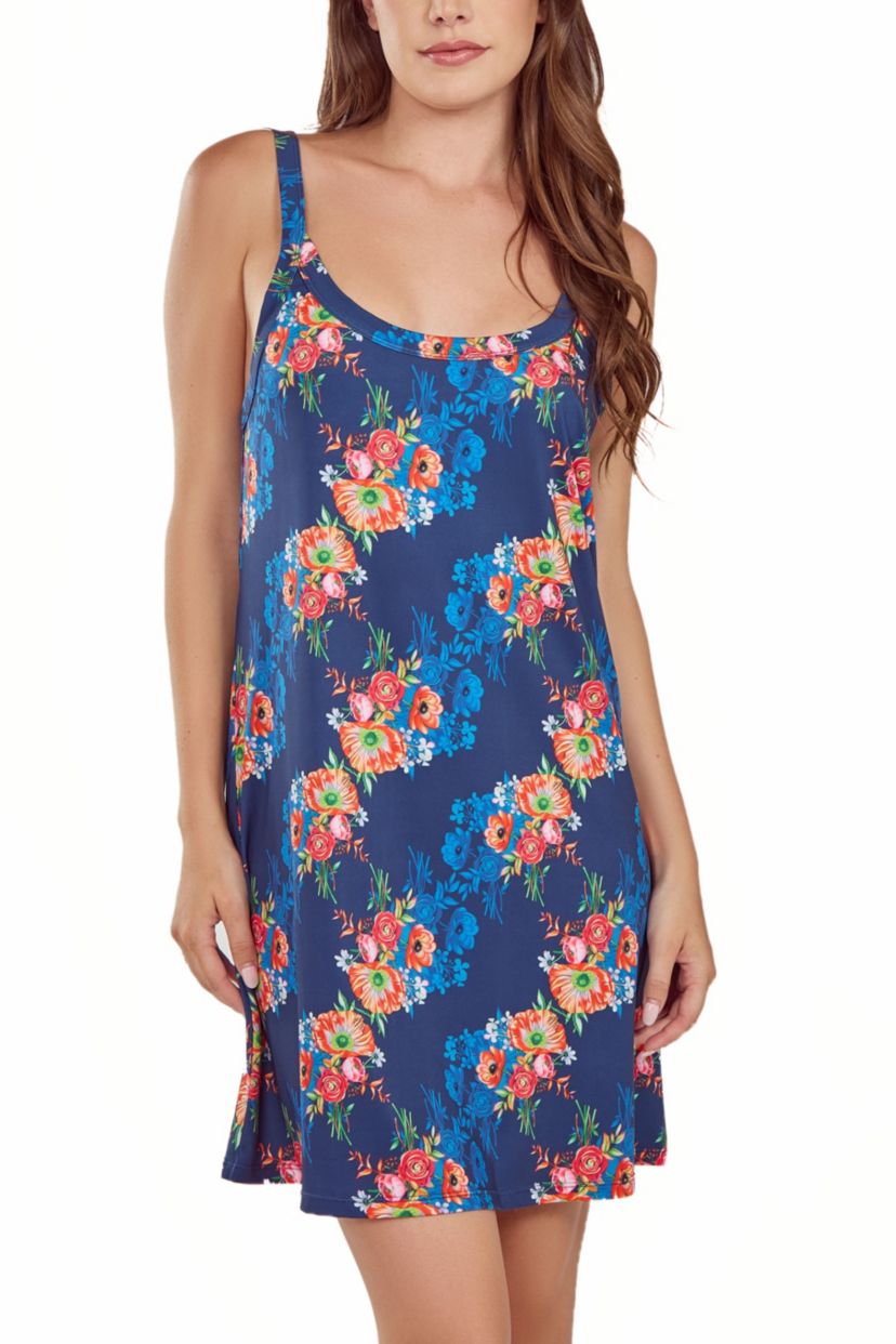 iCollection Womans 1PC Floral Microfiber Night Gown