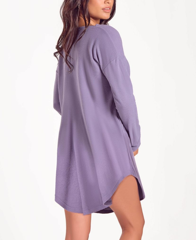 waffle knit sleep dress Ekouaer Womens Nightgown Waffle Knit Long Sleeve Nightgown Sleep shirts Night  Dress for Women Blue S at Amazon Women's Clothing store