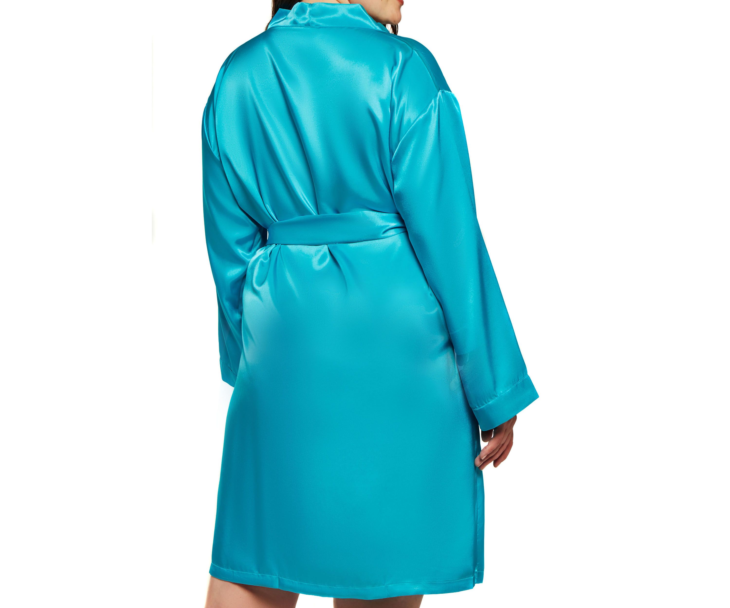 Plus Size Marina Lux Satin Robe