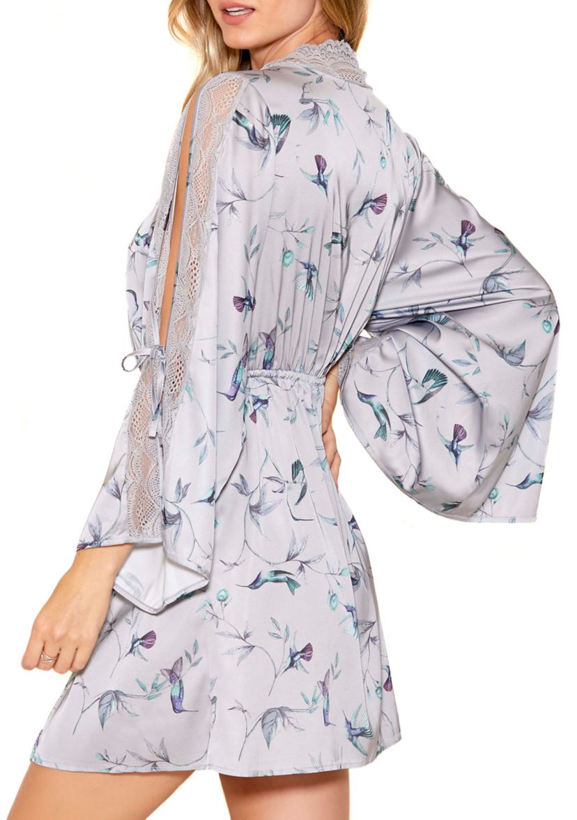 Ivy Satin Hummingbird Robe