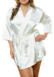 Plus Size Lyla Lux Satin Short Robe
