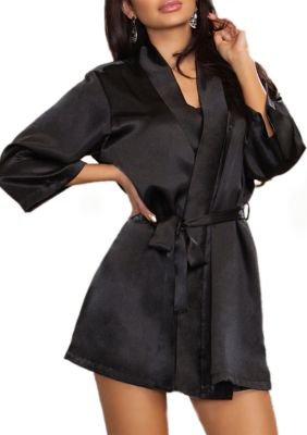 Lyla Lux Satin Short Robe