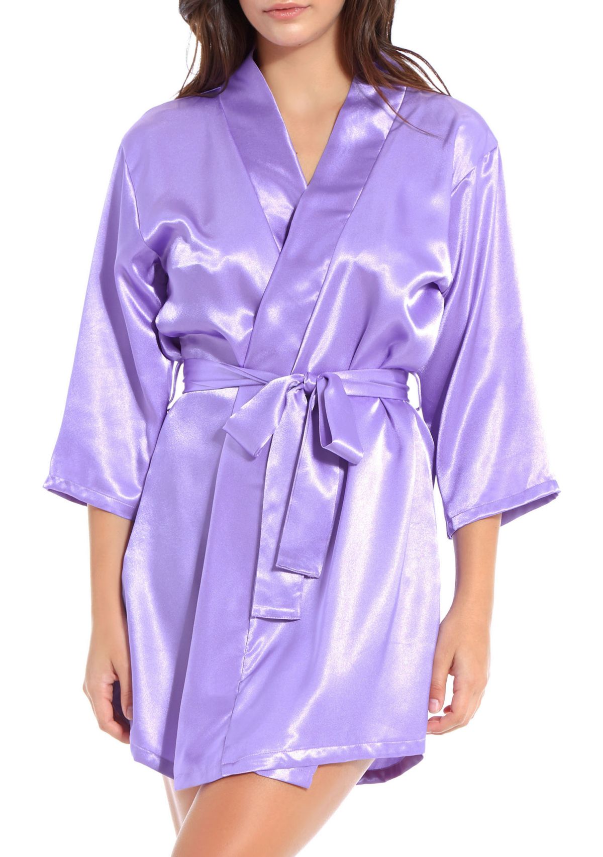Lyla Lux Satin Short Robe