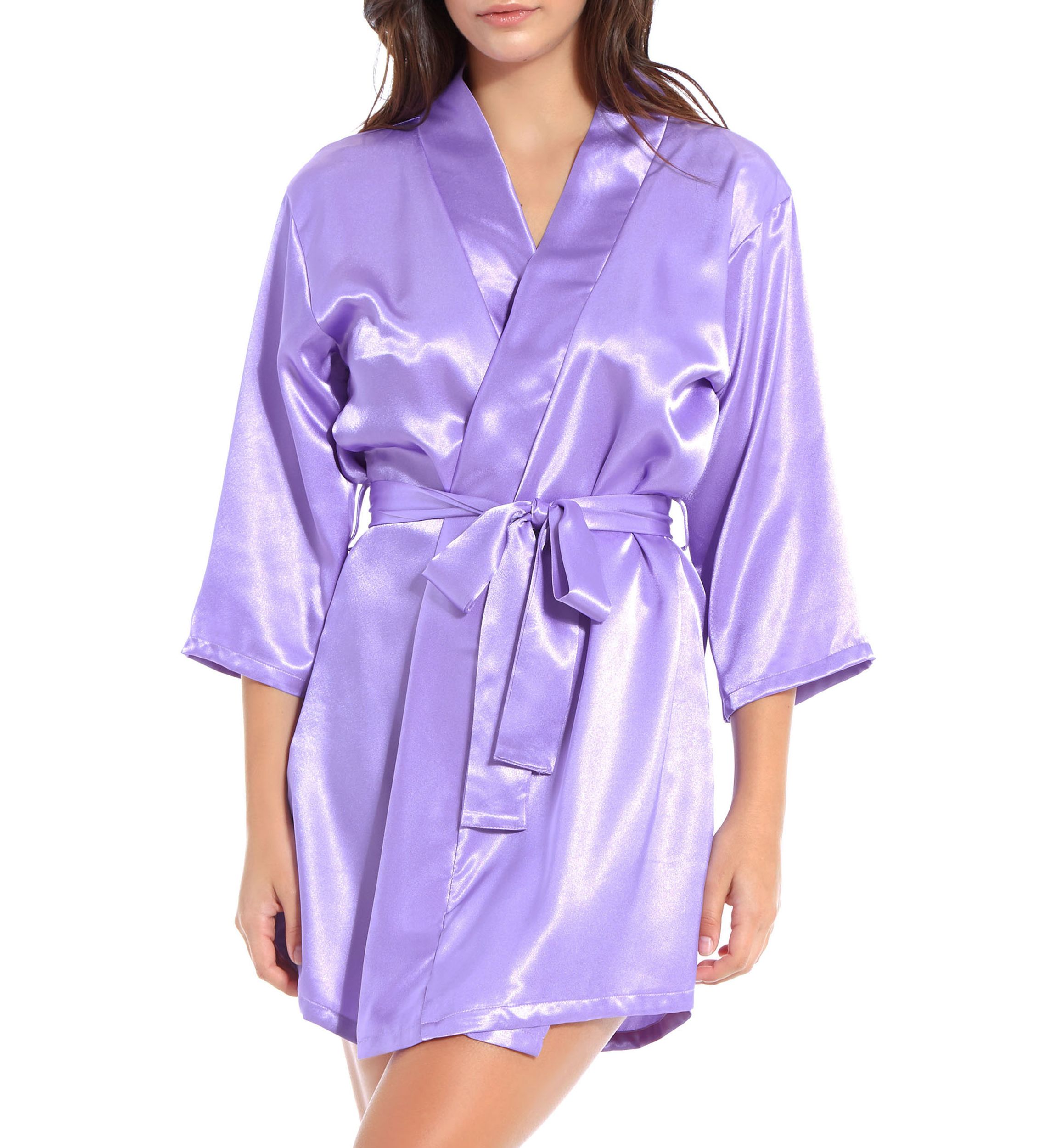Lyla Lux Satin Short Robe