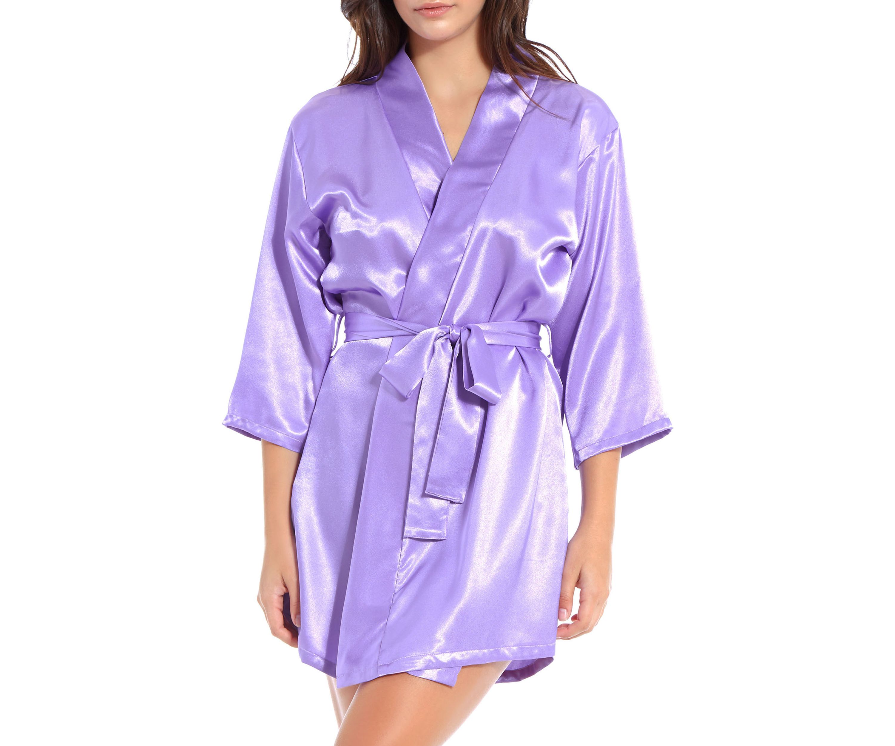 Lyla Lux Satin Short Robe