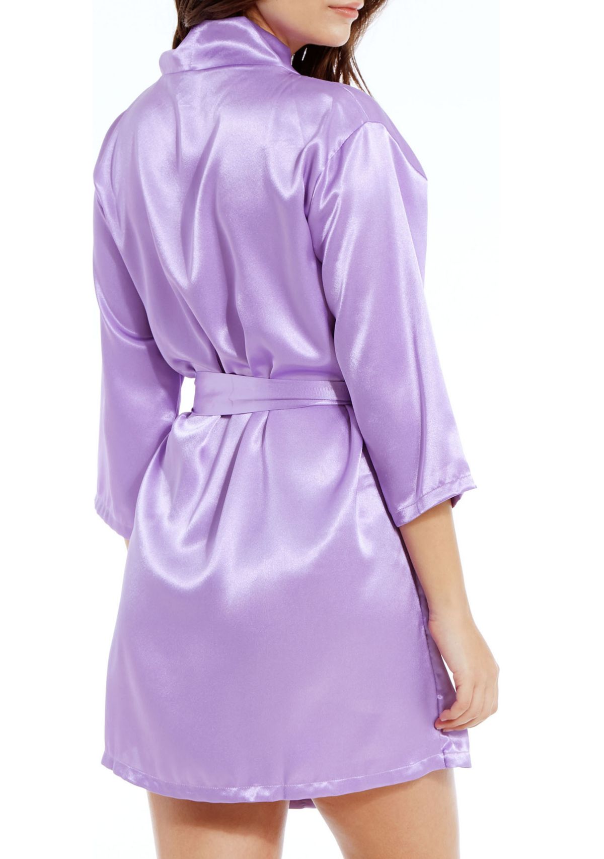 Lyla Lux Satin Short Robe