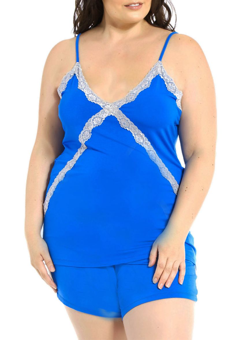 Plus Size Davina Lace and Modal Cami Set