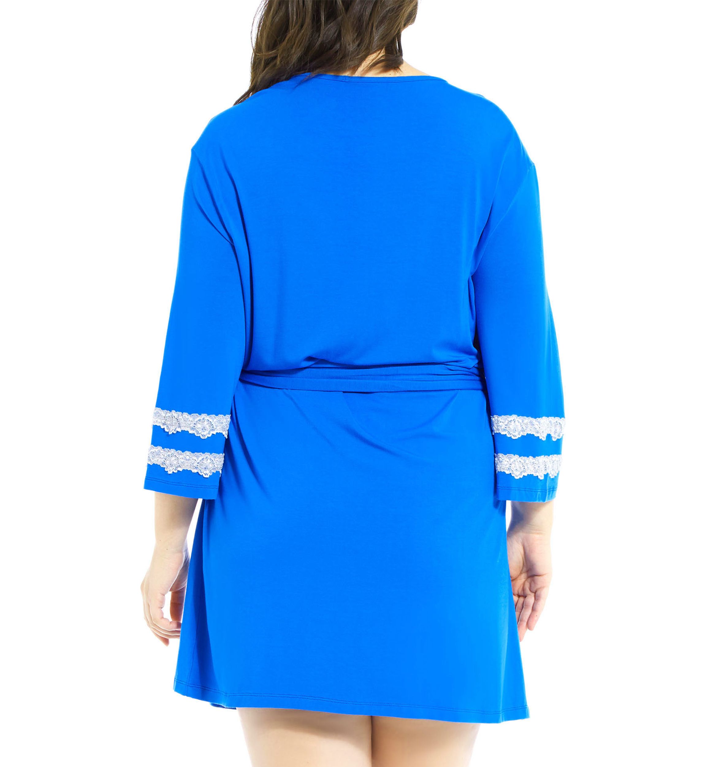 Plus Size Davina Lace and Modal Robe