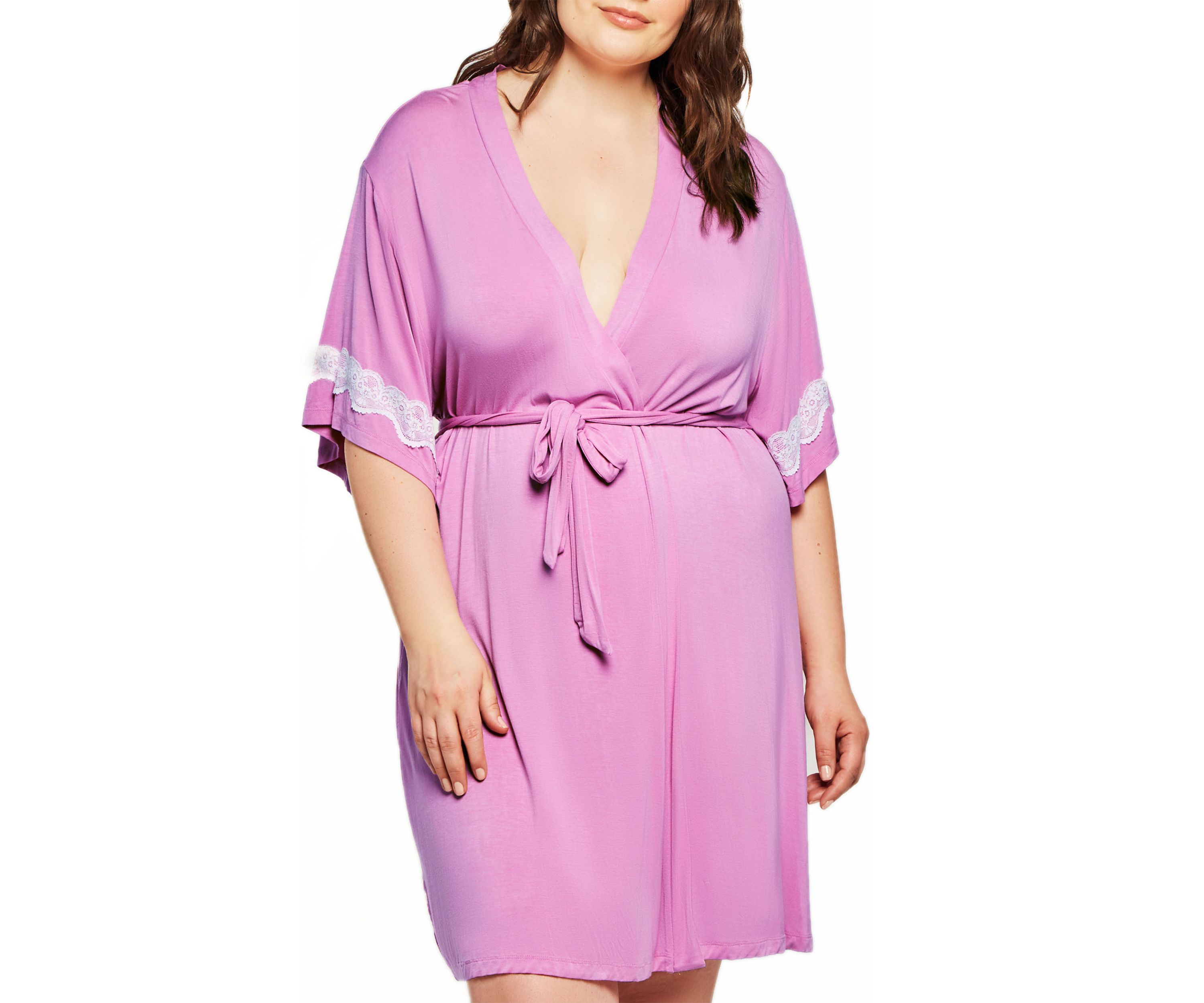 Plus Size Aleia Modal and Lace Robe
