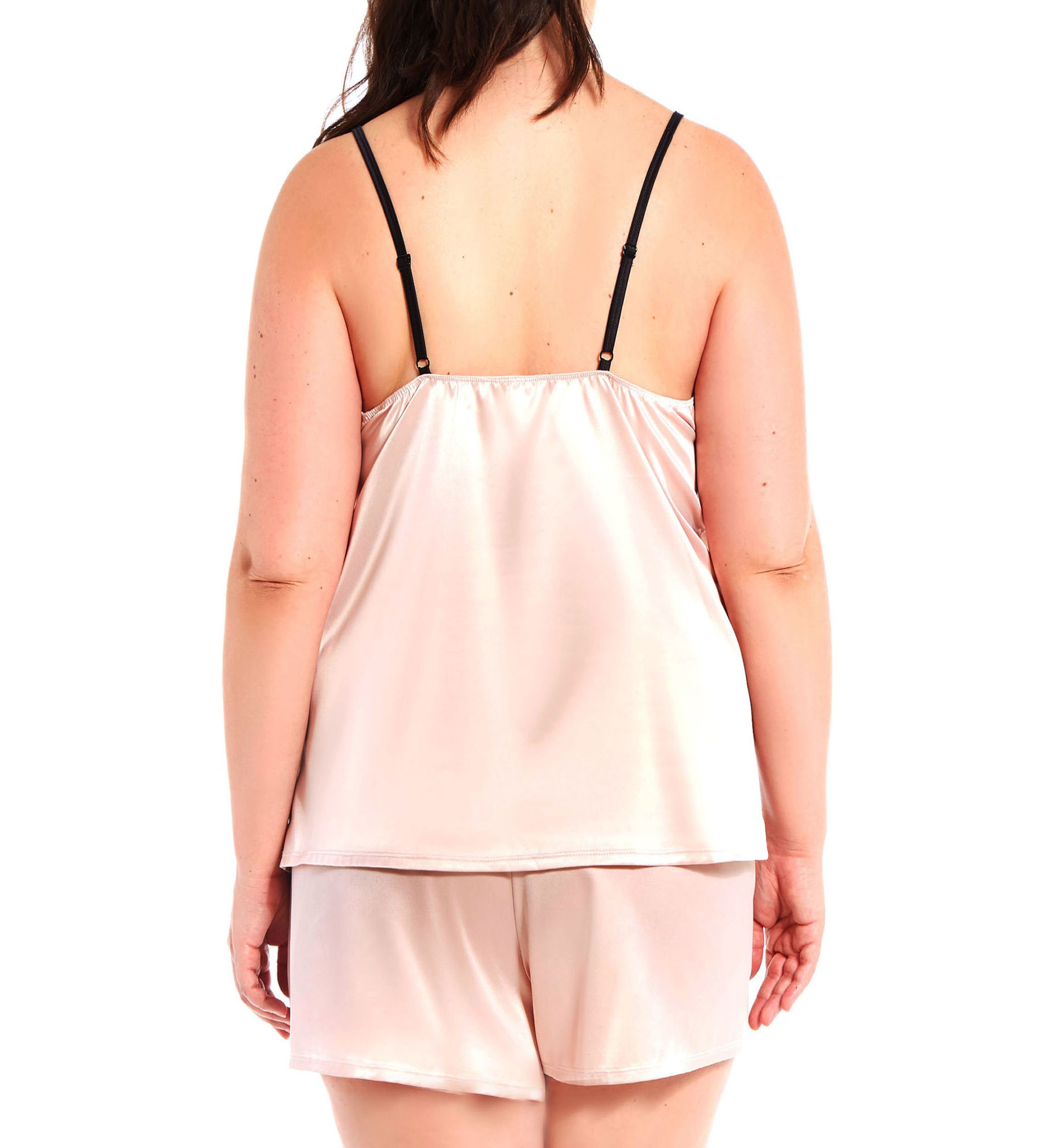 Plus Size Talise Satin Eyelash Cami Set