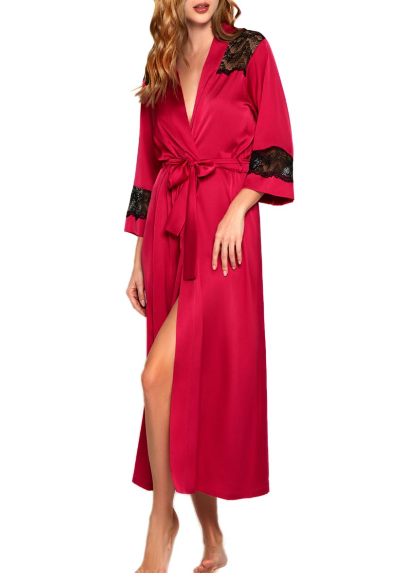 Long Sleeve Satin Long Robe